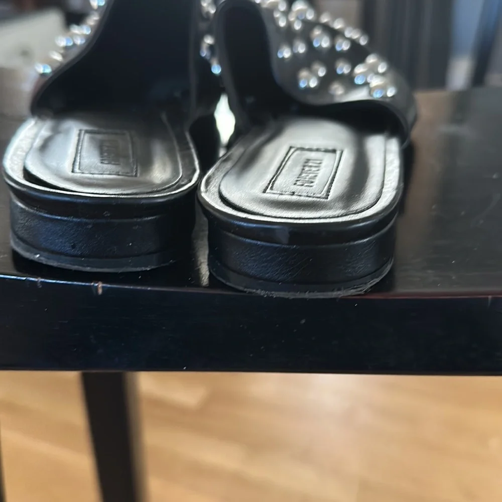 Black with silver nail head slides on sz9 like new. Dress up or down - Picture 6 of 6